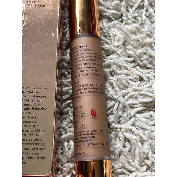 YENSA BEAUTY Super Serum Silk Foundation in Deep Golden 1oz / 30mL Full Size NIB - Picture 5 of 6